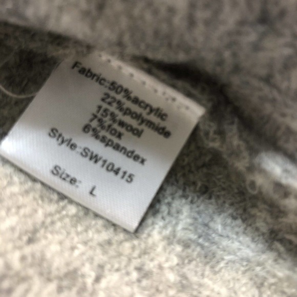 NWT Elan Womens V Neck Sweater Size Large Gray Lightweight Soft & Cozy - Picture 12 of 12